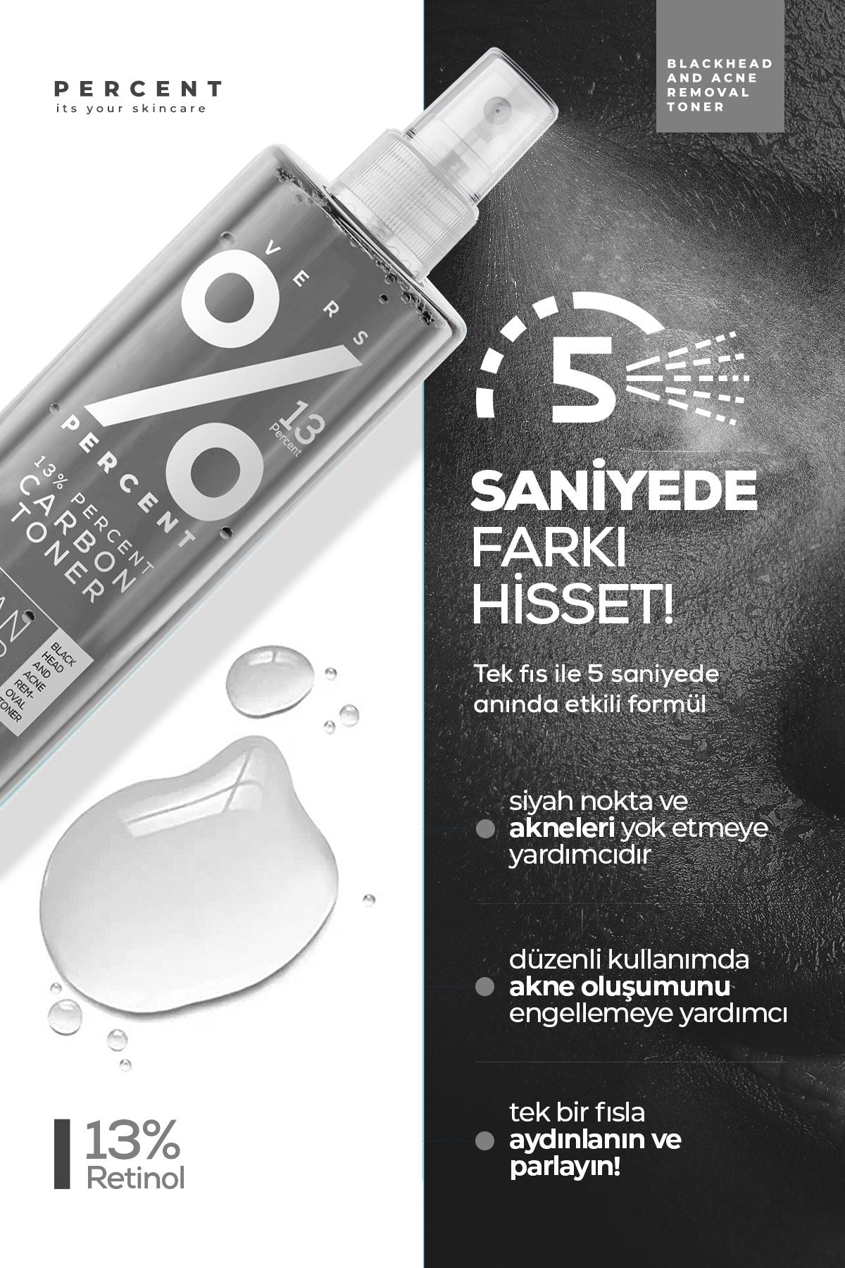 Percent Siyah Nokta Karşıtı Tonik