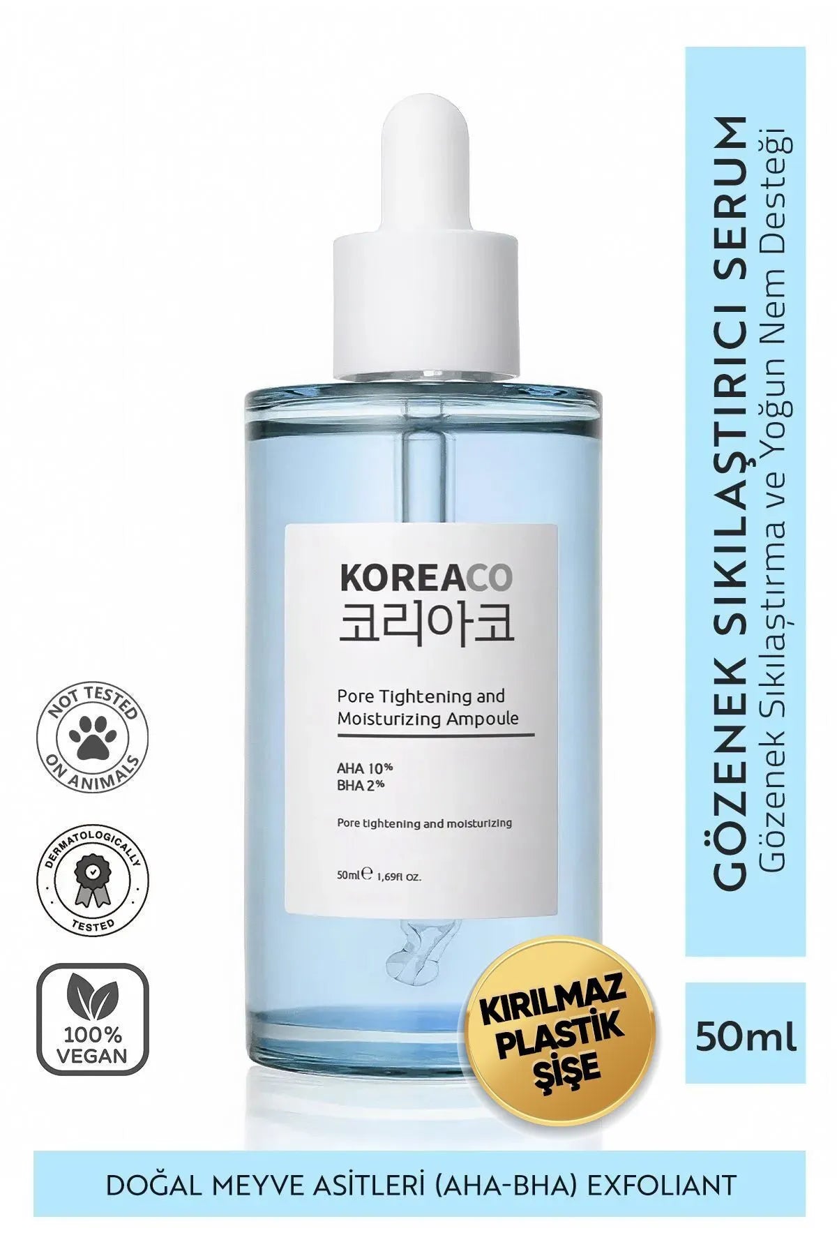 Aha & Bha Canlandırıcı & Gözenek Sıkılaştırıcı Ve Nemlendirici (AHA%10-BHA%2) Ampoule